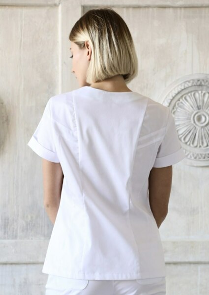 Блуза женская «Aльфа», белый-зеленый, 42 - фото 2