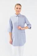 Рубашка женская на кнопках Тезис TZ450, серый, 60