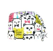 Шапочка медицинская, принт "Медвежья компания", разноцветный