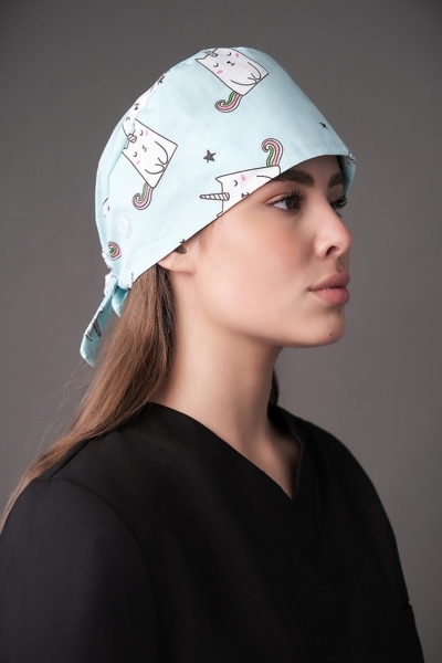 Шапочка медицинская, принт 