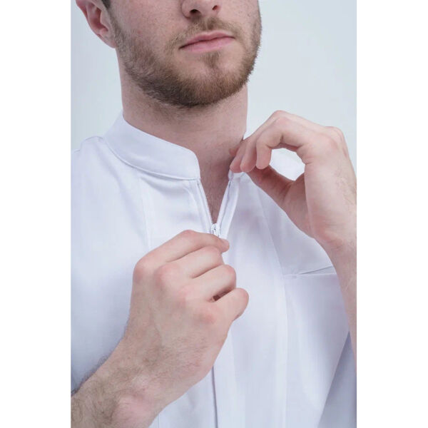 Рубашка мужская на молнии TZ700, белый, 54 - фото 4