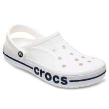 Сабо CROCS Bayaband Clog, белые с синей полосой, 45-46