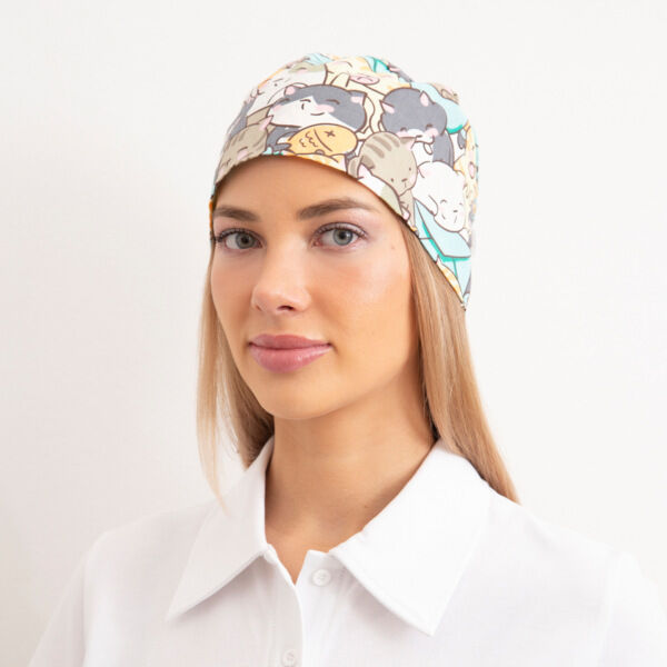 Шапочка медицинская, принт