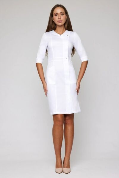 Халат женский 278 Ultra, 1/2 рукав, белый, 46 - фото 4