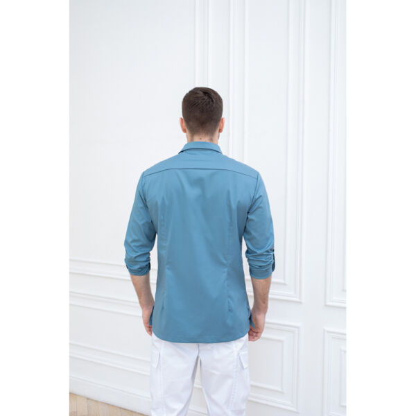 Рубашка мужская Dr. Nice, длинный рукав, деним, 48 - фото 4