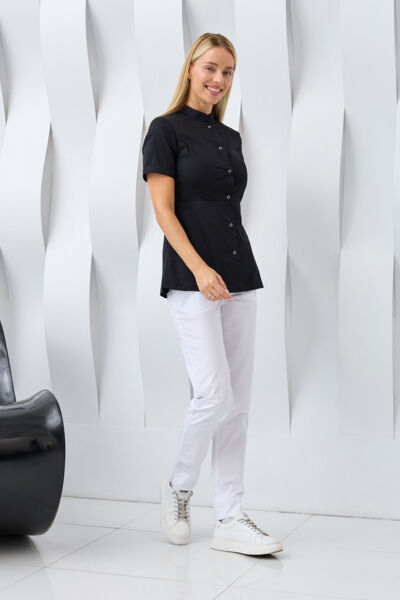 Туника женская Dr. Nice на кнопках, черный, 40 - фото 3
