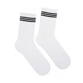 Носки женские, "Черные полоски", белый, 36-40
