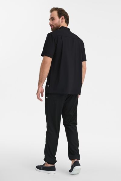 Рубашка мужская на молнии Тезис TZ700, черный, 56 - фото 4