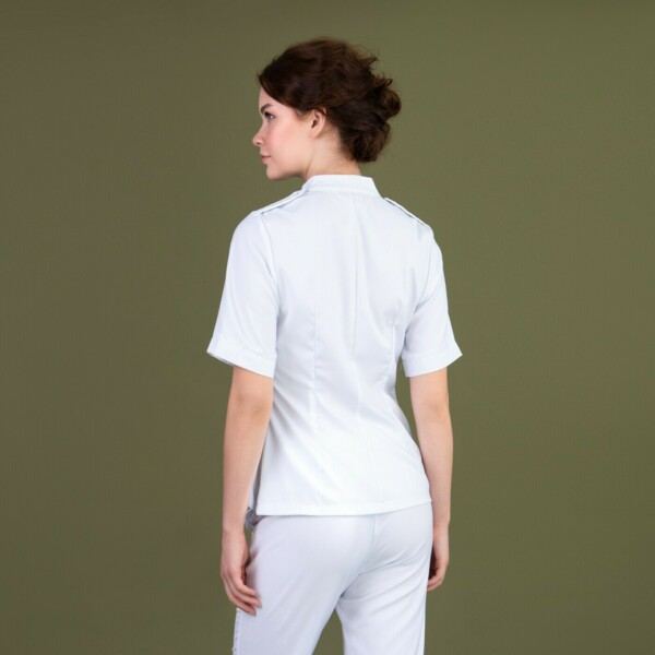 Рубашка женская на молнии TZ400, белый, 52 - фото 2