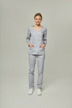 Туника женская Dr. Nice с косой молнией, серый, 48