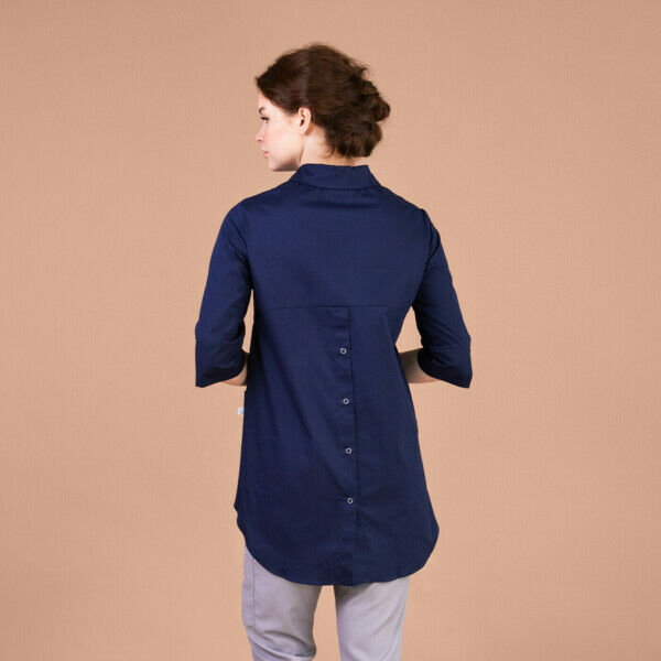 Рубашка женская на кнопках TZ450, темно-синий, 50 - фото 1