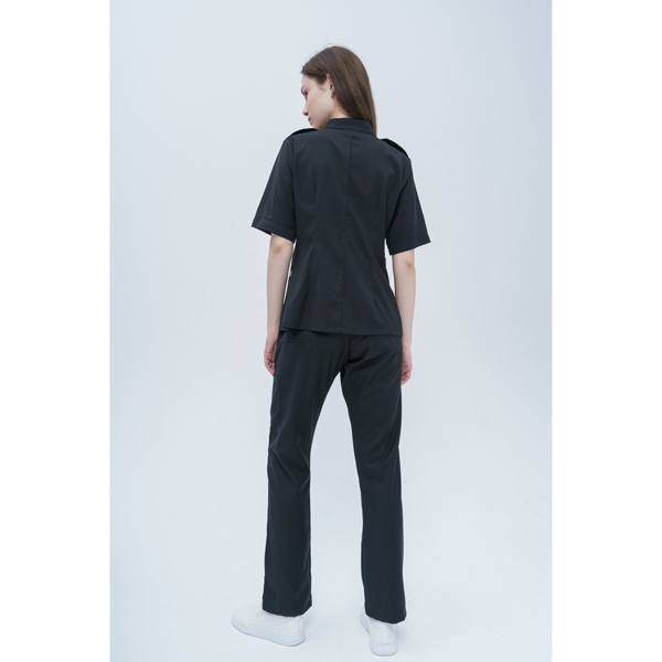 Рубашка женская на молнии TZ400, черный, 50 - фото 4