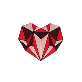 Значок "Сердце оригами"