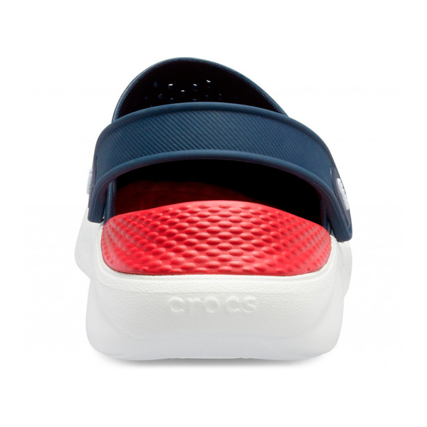 Сабо CROCS LiteRide Clog, темно-синие с красным задником, 38-39 - фото 5