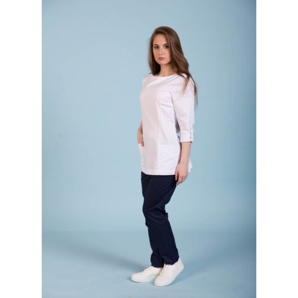 Туника женская с молнией сзади, белый, 42 - фото 1