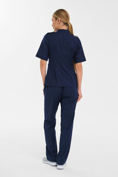 Рубашка женская на молнии Тезис TZ400, темно-синий, 50 - фото 3