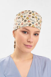 Шапочка медицинская Тезис TZ002, принт "Магия", бежевый