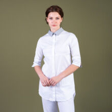 Рубашка женская на кнопках TZ450, белый, 56