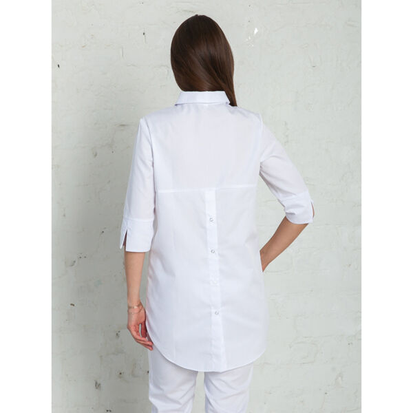 Рубашка женская на кнопках, белый, 46 - фото 2