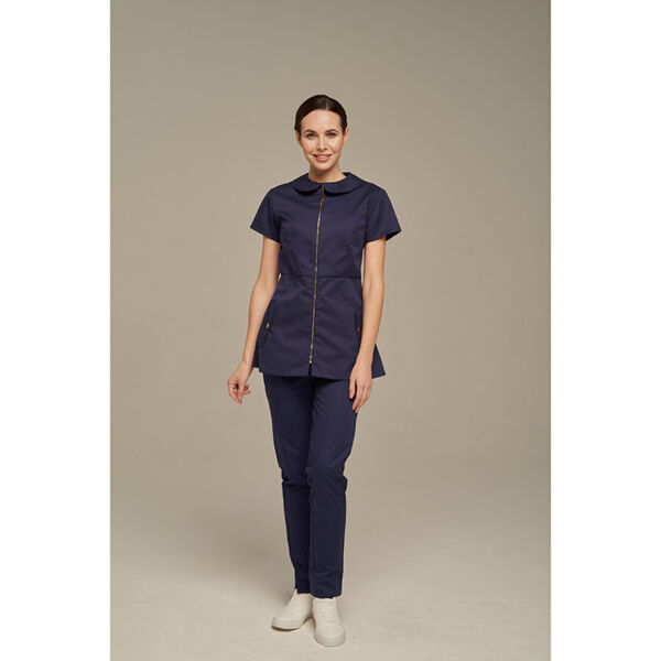 Туника женская Dr. Nice на молнии, с воротником, синий, 50 - фото 1