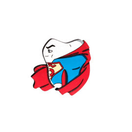 Значок "Зубик супермен" голубой