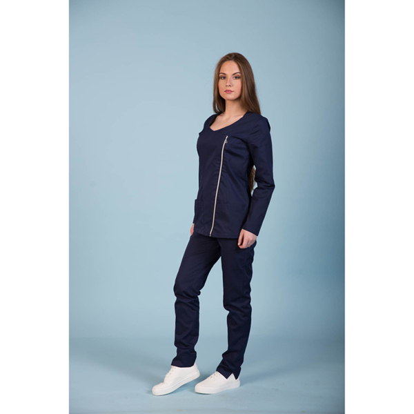 Туника женская Dr. Nice с косой молнией, синий, 44 - фото 1