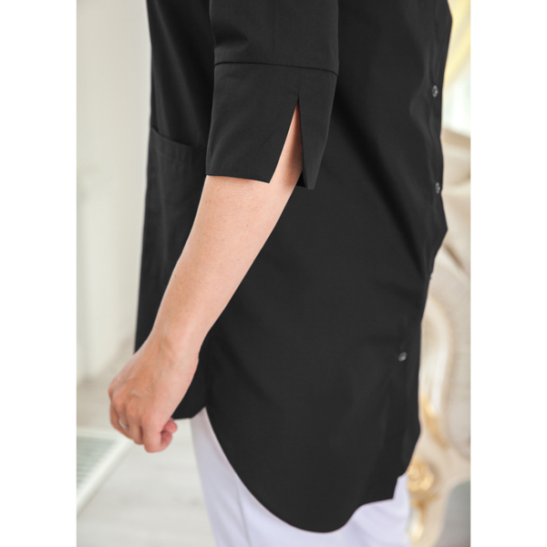 Рубашка женская на кнопках, черный, 60 - фото 2