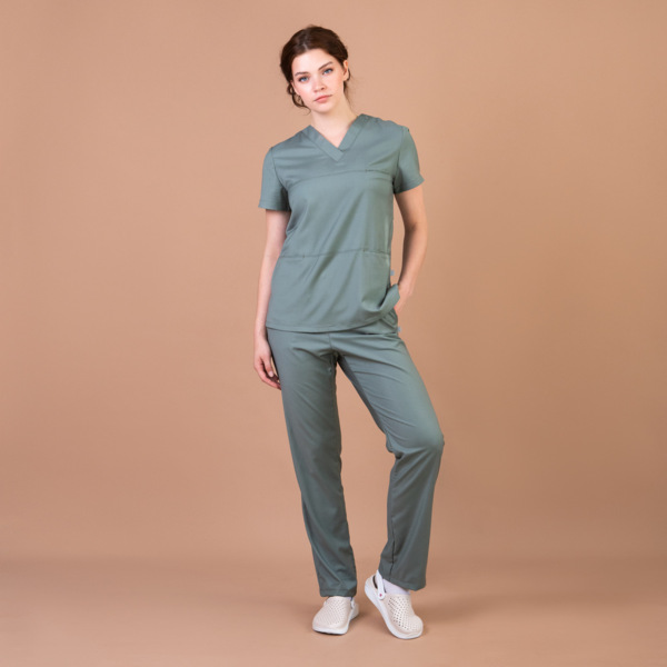 Брюки женские Тезис TZ315, оливковый, 54 - фото 2