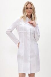 Халат женский 292 Ultra, длинный рукав, белый, 48