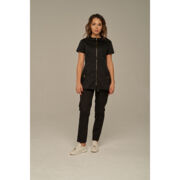 Туника женская Dr. Nice на молнии, с воротником, черный, 44