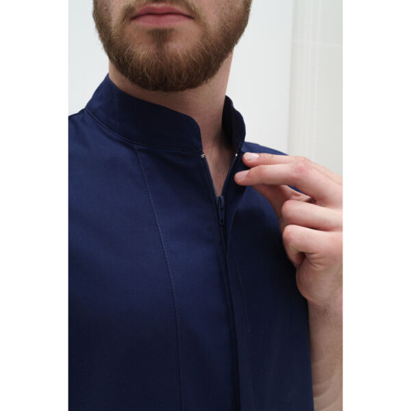 Рубашка мужская на молнии TZ700, темно-синий, 54 - фото 3