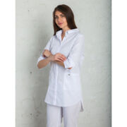Рубашка женская на кнопках, белый, 52