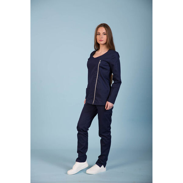 Туника женская Dr. Nice с косой молнией, синий, 42 - фото 1