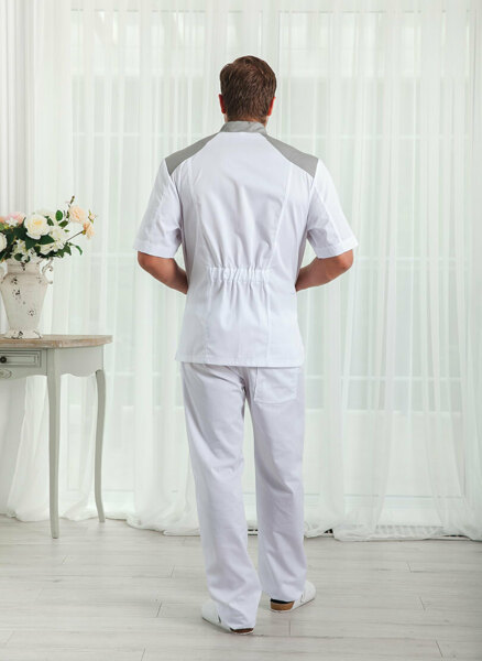 Рубашка мужская на кнопках, белый, 48 - фото 2