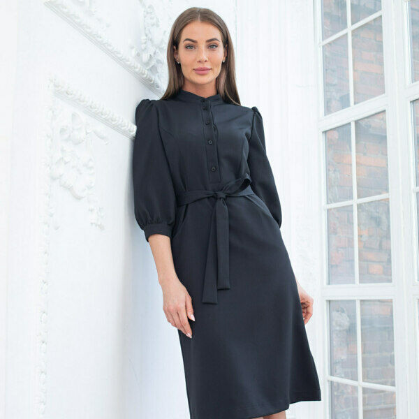 Платье Dr. Nice «Beauty» на пуговицах, черный, 52 - фото 3