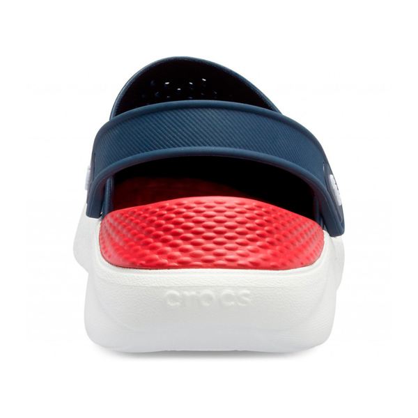 Сабо CROCS LiteRide Clog, темно-синие с красным задником, 45-46 - фото 5