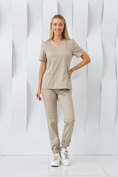 Топ женский Dr. Nice, хирургический, бежевый, 44 - фото 2