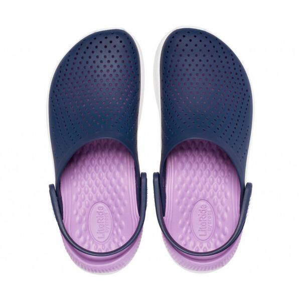 Сабо CROCS LiteRide Clog, темно-синие с сиреневым задником, 39-40 - фото 2