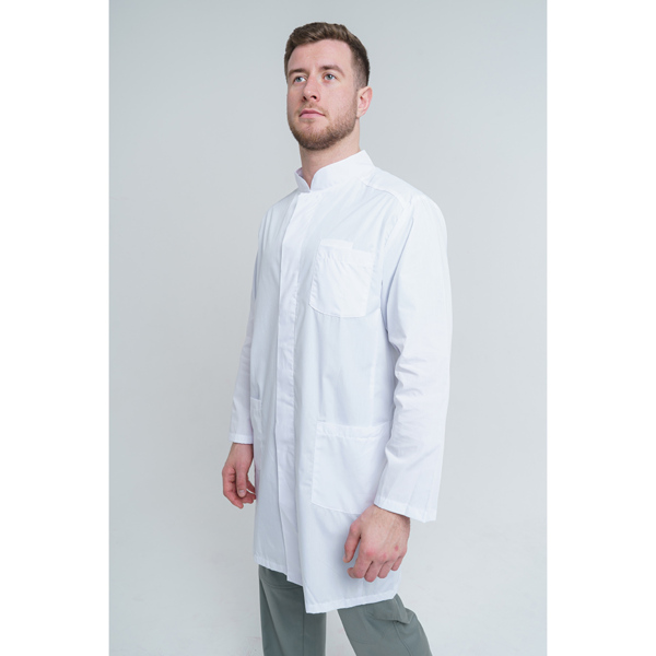 Халат мужской 68ТСД, белый, 48 - фото 0