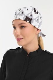 Шапочка медицинская Тезис TZ002, принт "Медведи", серый