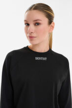 Лонгслив женский Тезис TZ112, принт "DENTIST", черный, 50