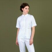 Рубашка женская на молнии TZ400, белый, 40