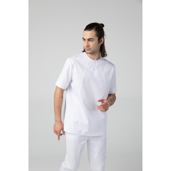 Туника мужская Dr. Nice на 2-х кнопках, белый, 52 - фото 1