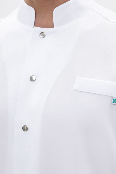 Халат мужской 584 Streich, длинный рукав, белый, 48 - фото 1