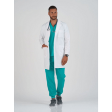 Халат мужской Тезис TZ834 на пуговицах, белый, 50