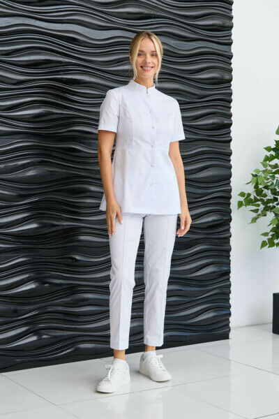 Туника женская Dr. Nice на кнопках, белый, 50 - фото 3