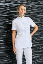 Туника женская Dr. Nice на кнопках, белый, 50