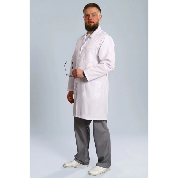 Халат мужской 501ТС, белый, 50 - фото 1