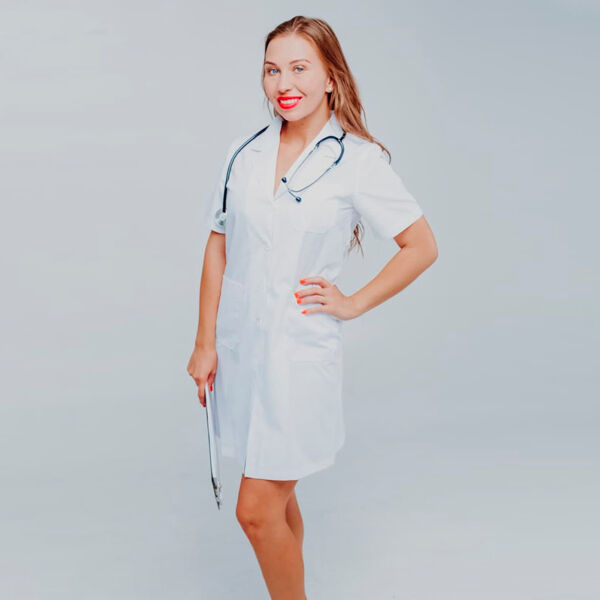 Халат женский PULSE, белый, L - фото 0