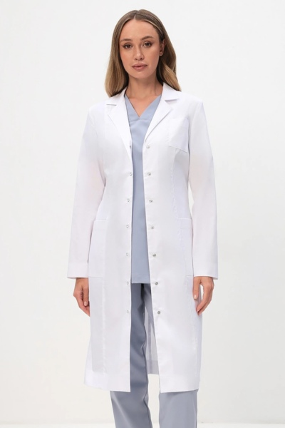 Халат женский 215 Ultra, длинный рукав, белый, 52 - фото 0